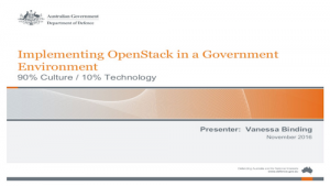 OpenStack Australia Day Slides - Australian Government Department of Defence